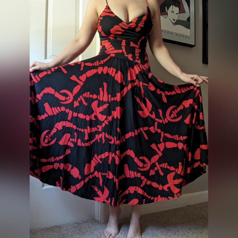 Mara Hoffman skeleton bone print dress